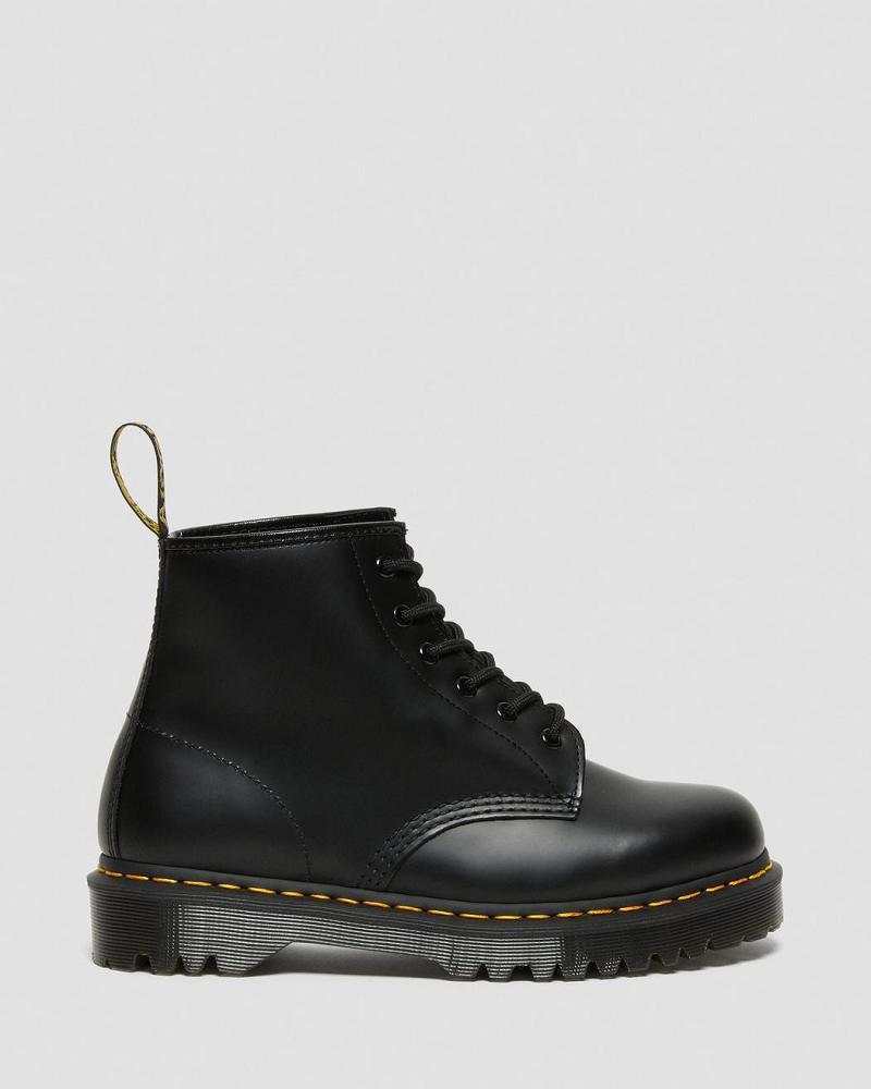 Black Men's Dr Martens 101 Bex Smooth Leather Ankle Boots | CA 405BEX